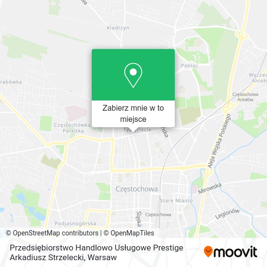 Mapa Przedsiębiorstwo Handlowo Usługowe Prestige Arkadiusz Strzelecki