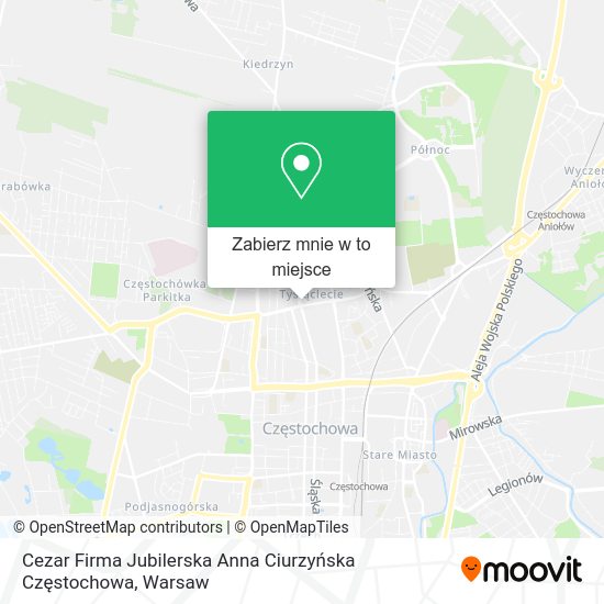 Mapa Cezar Firma Jubilerska Anna Ciurzyńska Częstochowa