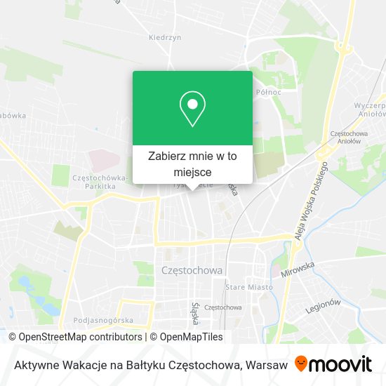 Mapa Aktywne Wakacje na Bałtyku Częstochowa