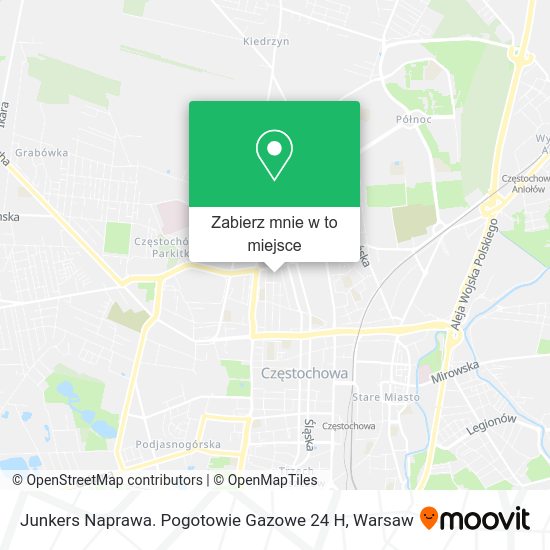 Mapa Junkers Naprawa. Pogotowie Gazowe 24 H