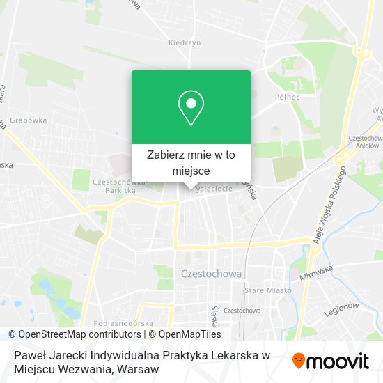 Mapa Paweł Jarecki Indywidualna Praktyka Lekarska w Miejscu Wezwania