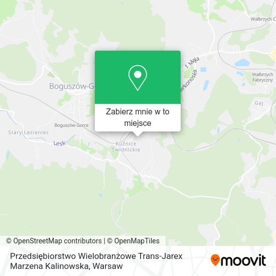 Mapa Przedsiębiorstwo Wielobranżowe Trans-Jarex Marzena Kalinowska