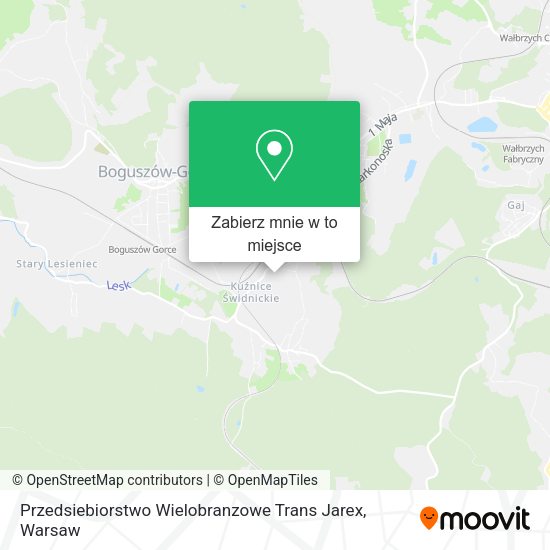 Mapa Przedsiebiorstwo Wielobranzowe Trans Jarex