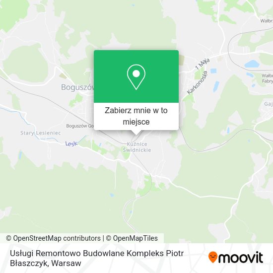 Mapa Usługi Remontowo Budowlane Kompleks Piotr Błaszczyk