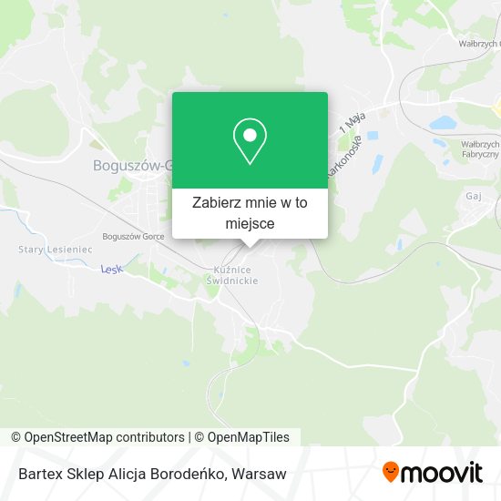 Mapa Bartex Sklep Alicja Borodeńko