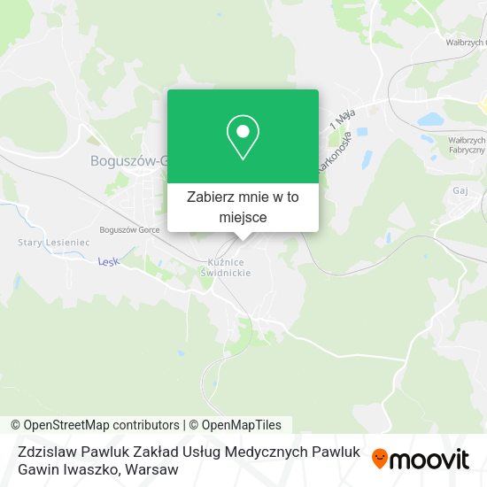 Mapa Zdzislaw Pawluk Zakład Usług Medycznych Pawluk Gawin Iwaszko