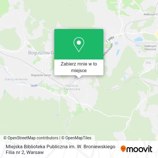 Mapa Miejska Biblioteka Publiczna im. W. Broniewskiego Filia nr 2