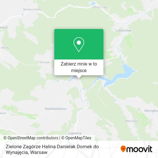 Mapa Zielone Zagórze Halina Danielak Domek do Wynajęcia