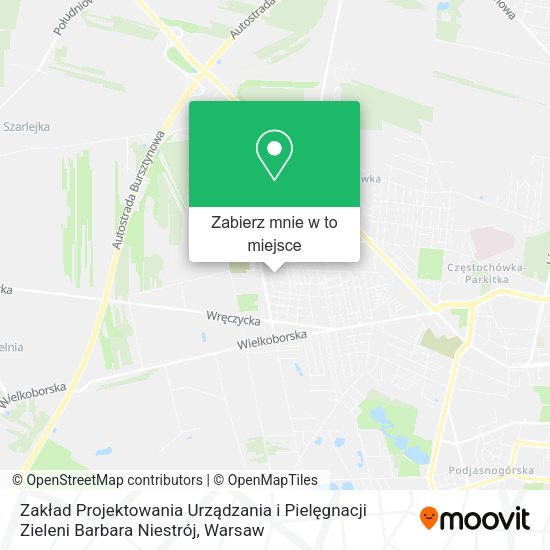 Mapa Zakład Projektowania Urządzania i Pielęgnacji Zieleni Barbara Niestrój