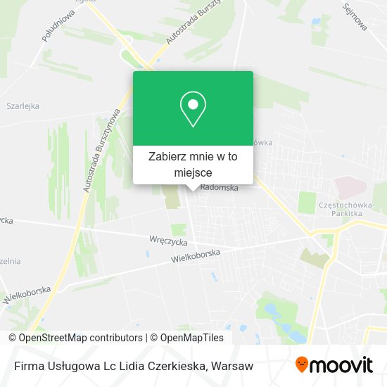 Mapa Firma Usługowa Lc Lidia Czerkieska