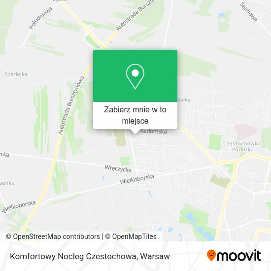 Mapa Komfortowy Nocleg Czestochowa