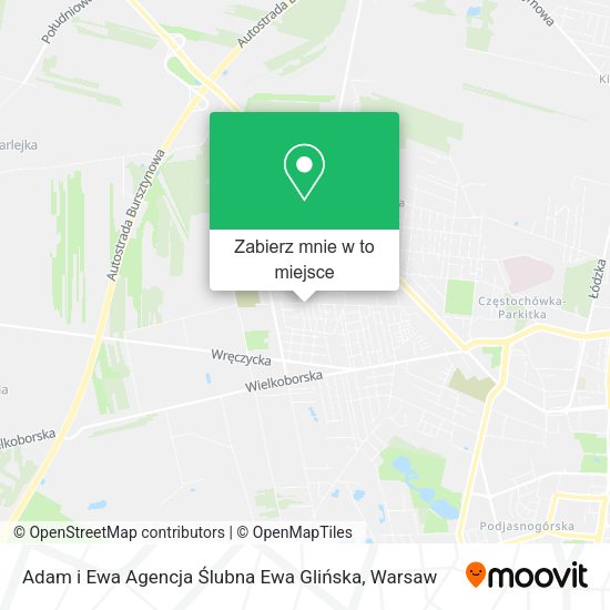 Mapa Adam i Ewa Agencja Ślubna Ewa Glińska