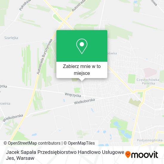 Mapa Jacek Sapała Przedsiębiorstwo Handlowo Usługowe Jes