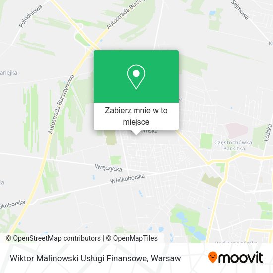 Mapa Wiktor Malinowski Usługi Finansowe