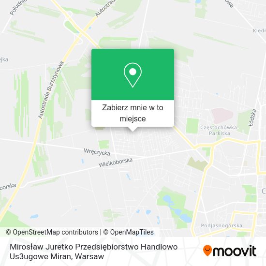 Mapa Mirosław Juretko Przedsiębiorstwo Handlowo Us3ugowe Miran