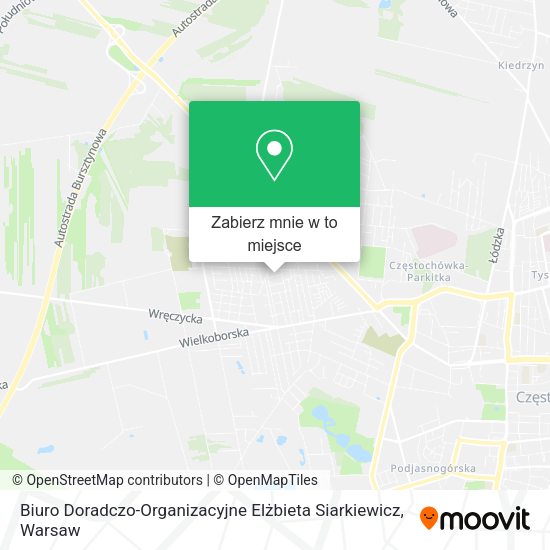 Mapa Biuro Doradczo-Organizacyjne Elżbieta Siarkiewicz