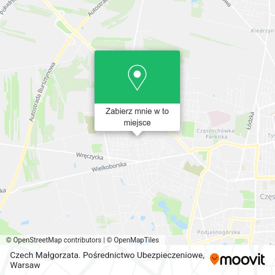 Mapa Czech Małgorzata. Pośrednictwo Ubezpieczeniowe