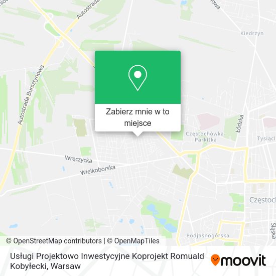 Mapa Usługi Projektowo Inwestycyjne Koprojekt Romuald Kobyłecki