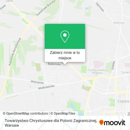 Mapa Towarzystwo Chrystusowe dla Polonii Zagranicznej