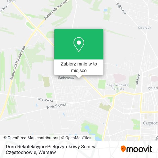 Mapa Dom Rekolekcyjno-Pielgrzymkowy Schr w Częstochowie