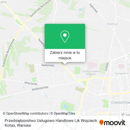 Mapa Przedsiębiorstwo Usługowo Handlowe Lik Wojciech Kotas