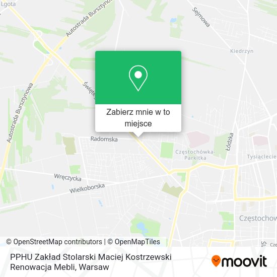 Mapa PPHU Zakład Stolarski Maciej Kostrzewski Renowacja Mebli