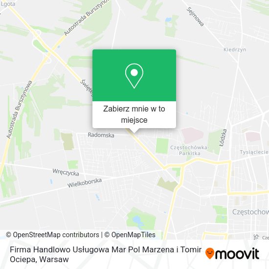 Mapa Firma Handlowo Usługowa Mar Pol Marzena i Tomir Ociepa