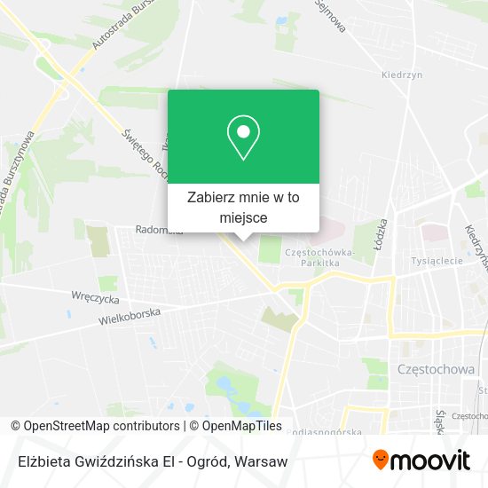 Mapa Elżbieta Gwiździńska El - Ogród