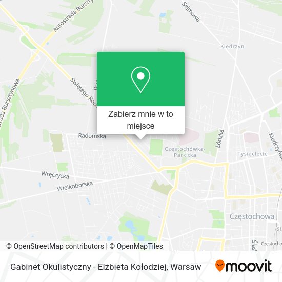 Mapa Gabinet Okulistyczny - Elżbieta Kołodziej