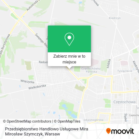 Mapa Przedsiębiorstwo Handlowo Usługowe Mira Mirosław Szymczyk