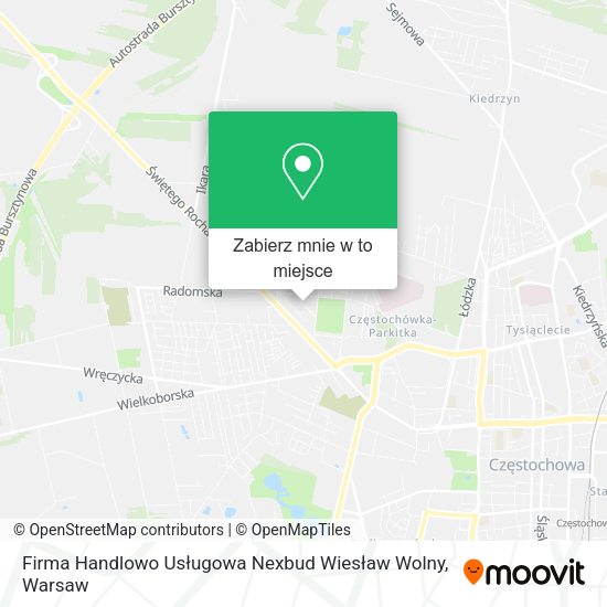 Mapa Firma Handlowo Usługowa Nexbud Wiesław Wolny