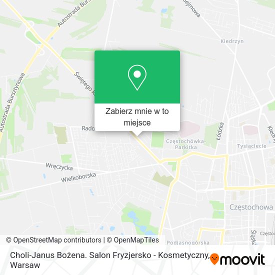 Mapa Choli-Janus Bożena. Salon Fryzjersko - Kosmetyczny