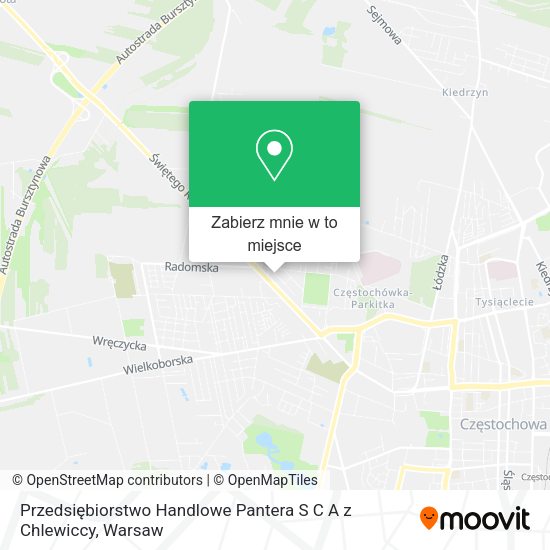 Mapa Przedsiębiorstwo Handlowe Pantera S C A z Chlewiccy