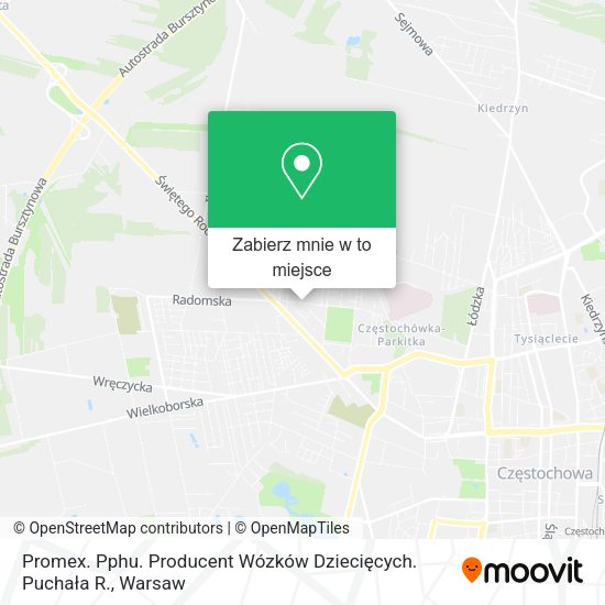 Mapa Promex. Pphu. Producent Wózków Dziecięcych. Puchała R.