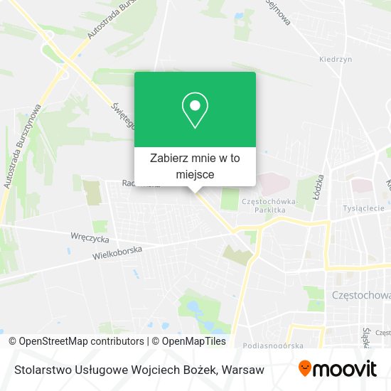 Mapa Stolarstwo Usługowe Wojciech Bożek