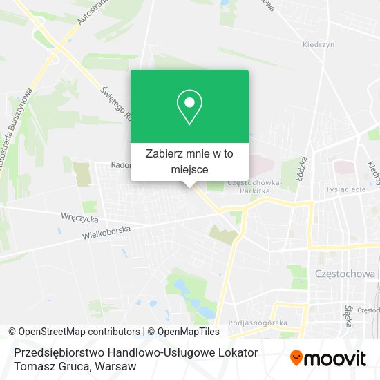 Mapa Przedsiębiorstwo Handlowo-Usługowe Lokator Tomasz Gruca