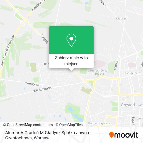 Mapa Alumar A Gradoń M Gładysz Spółka Jawna - Czestochowa