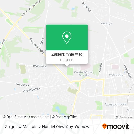 Mapa Zbigniew Mastalerz Handel Obwoźny