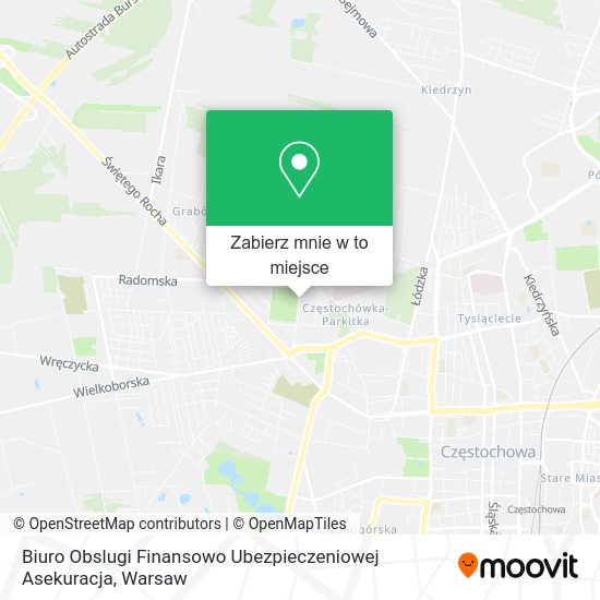 Mapa Biuro Obslugi Finansowo Ubezpieczeniowej Asekuracja