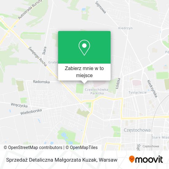 Mapa Sprzedaż Detaliczna Małgorzata Kuzak