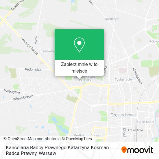 Mapa Kancelaria Radcy Prawnego Katarzyna Kosman Radca Prawny