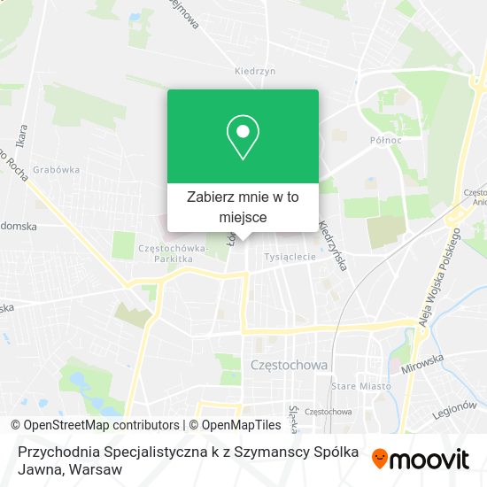 Mapa Przychodnia Specjalistyczna k z Szymanscy Spólka Jawna