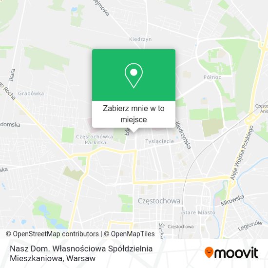 Mapa Nasz Dom. Własnościowa Spółdzielnia Mieszkaniowa