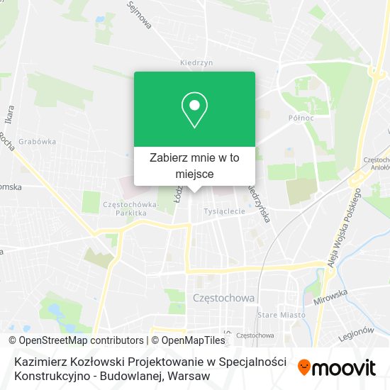 Mapa Kazimierz Kozłowski Projektowanie w Specjalności Konstrukcyjno - Budowlanej