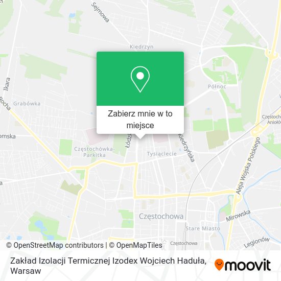Mapa Zakład Izolacji Termicznej Izodex Wojciech Haduła