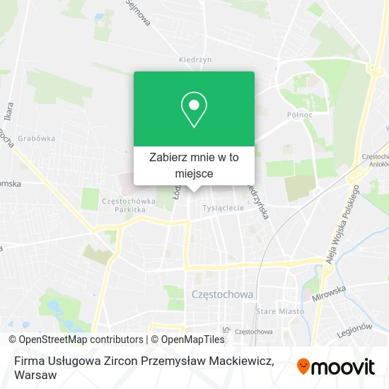 Mapa Firma Usługowa Zircon Przemysław Mackiewicz