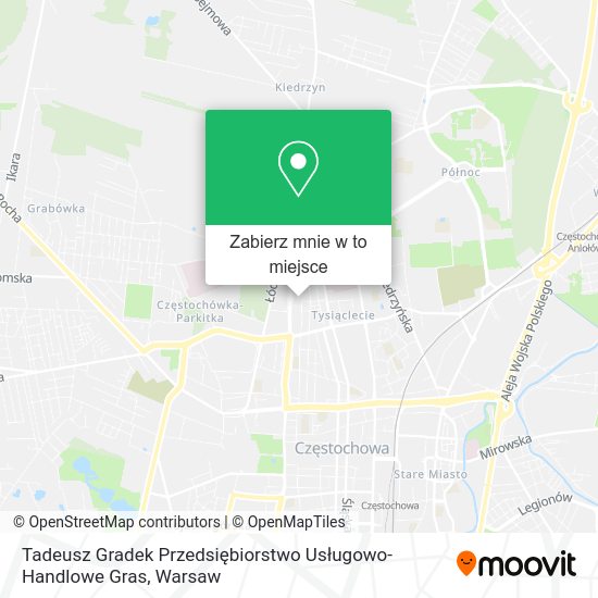 Mapa Tadeusz Gradek Przedsiębiorstwo Usługowo-Handlowe Gras