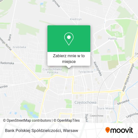 Mapa Bank Polskiej Spółdzielczości