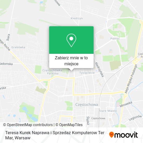 Mapa Teresa Kurek Naprawa i Sprzedaz Komputerow Ter Mar