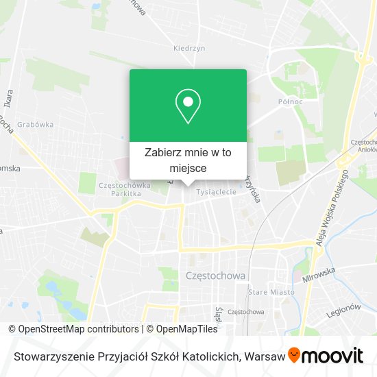 Mapa Stowarzyszenie Przyjaciół Szkół Katolickich